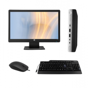 HP EliteDesk 800 G3 Mini Σετ με Οθόνη LG FullHD Intel i5-6500T